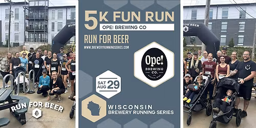 5k Beer Run x Ope! Brewing Co | 2026 Wisconsin Brewery Running Series