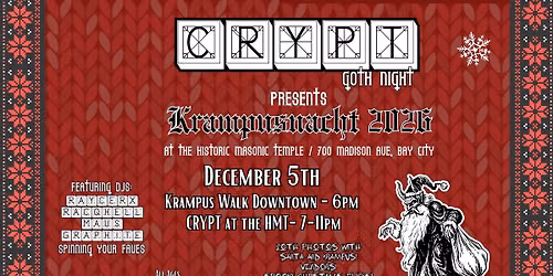 Krampusnacht 2026 | CRYPT Goth Night