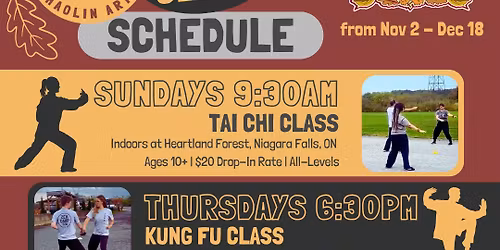 Shaolin Tai Chi & Kung Fu Class with ZenCamp at Heartland Forest