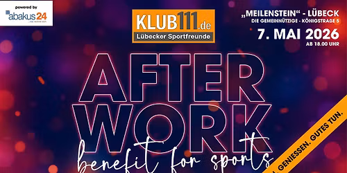 Klub111 After-Work-Event \u2013 Benefit for Sports - "Meilenstein" L\u00fcbeck