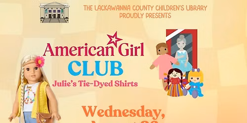 American Girl Doll Club: Julie's Tie-Dyed Shirts
