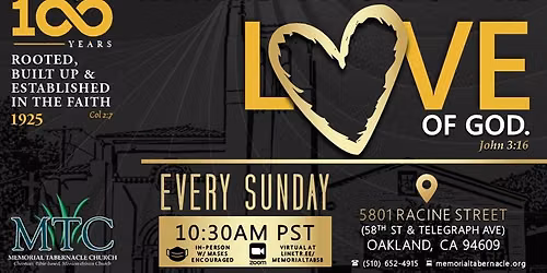 Worship with Your Memorial Tabernacle Family