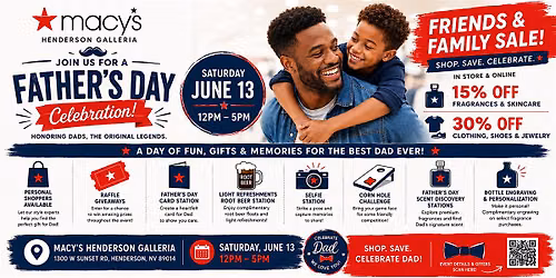 Macy's Henderson Galleria Father's Day Event