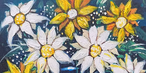 Sip and Paint Washington DC - A Pot With Beautiful Flowers
