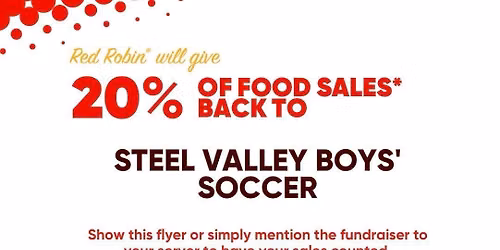 SVHS Boys Soccer-Red Robin Fundraiser