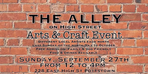 The Alley Arts & Craft September Event
