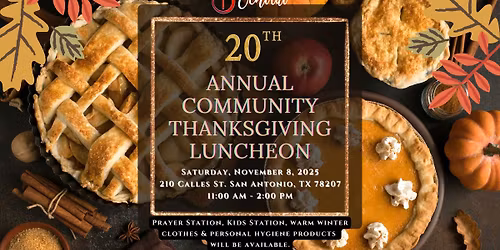 20th Annual Community Thanksgiving Luncheon | 20\u00ba Almuerzo de Acci\u00f3n de Gracias para la Comunidad