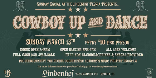 Cowboy up and Dance at the Lindenhof for Peoria Cooperative Academy