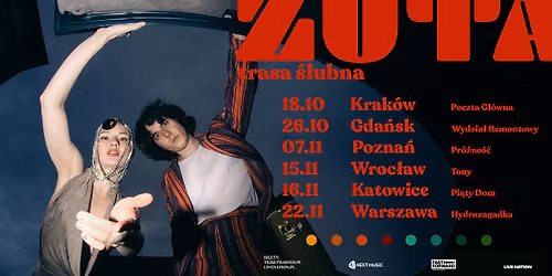 ZUTA \u2013 Trasa \u015alubna \u2013 Official Event, 16.11.2025, Pi\u0105ty Dom, Katowice