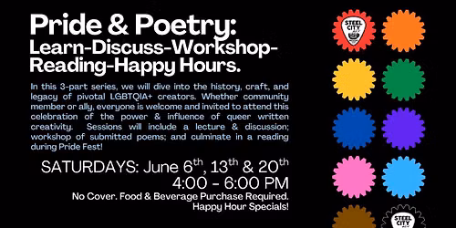 Pride & Poetry: Learn-Discuss-Workshop-Reading-Happy Hours