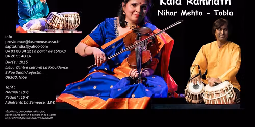 Concert avec Kala Ramnath -  la voix du \u201cviolon chantant\u201d