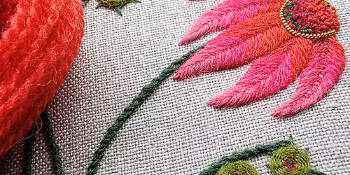 Arts & Crafts Inspired Embroidery Flowers Workshop at Abbey House Glastonbury