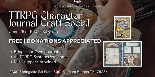 TTRPG Character Journal Craft Social