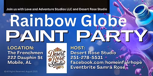 Rainbow Globe Paint and Sip Party!