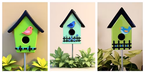 Fused Glass Birdhouse Garden Stake Workshop - Canterbury Village