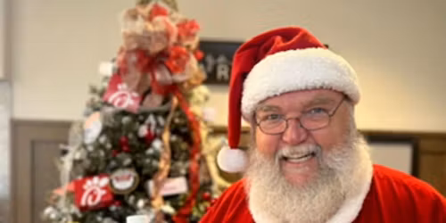 Pictures with Santa and Santa Cow 