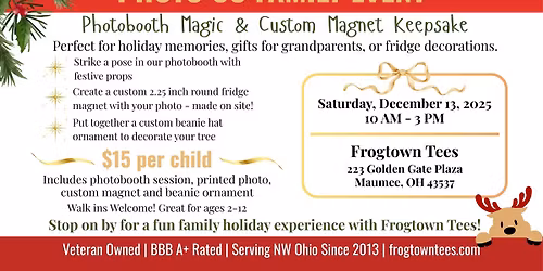 Frogtown Tees Family Fun Holiday Crafting Event