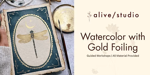 Watercolor with Gold Foiling