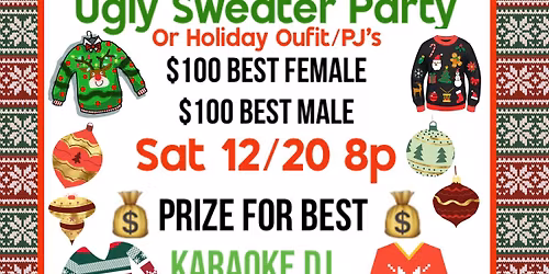 Ugly Sweater Karaoke DJ Party-Cash Prizes- My Corner Bar 6211 W130th Parma Hts