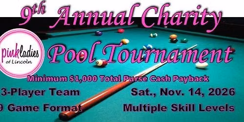 9th Annual Charity Pool Tournament