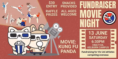 VUWTKD Movie Night Fundraiser! \ud83c\udf7f\ud83c\udfac