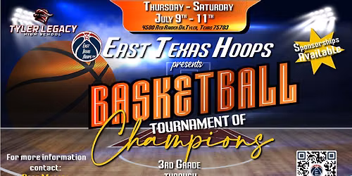 2026 East Texas Hoops Tournament of Champions Youth Basketball Volunteers