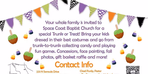Trunk or Treat at Space Coast Baptist Church of New Smyrna Beach