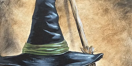 The Witch Is In Canvas Paint and Sip