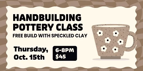 Handbuilding Pottery for Adults - Speckled Clay