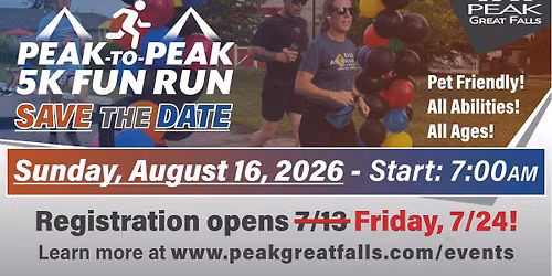 SAVE THE DATE: Peak-to-Peak 5K Fun Run