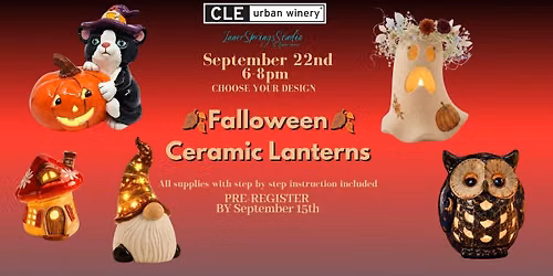 Paint a Falloween Ceramic Lantern @ CLE Urban Winery