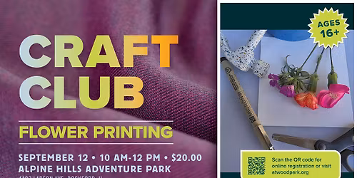 September Craft Club: Flower Printing