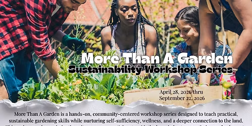 More Than A Garden: Sustainability Workshop Series