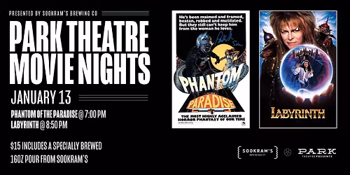 Sookram's Double Feature Night - Phantom of the Paradise | Labyrinth