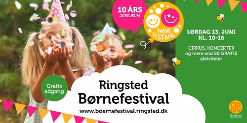 Ringsted B\u00f8rnefestival 2026 - 10-\u00e5rs jubil\u00e6um