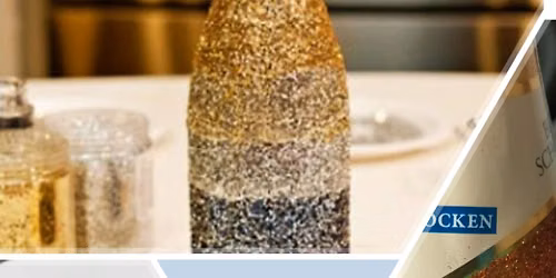 Glam up your champagne\/wine bottle 