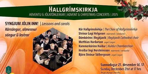 Syngjum j\u00f3lin inn! \u2013 Almennur s\u00f6ngur, k\u00f3rs\u00f6ngur og lestrar \/ Lessons and carols