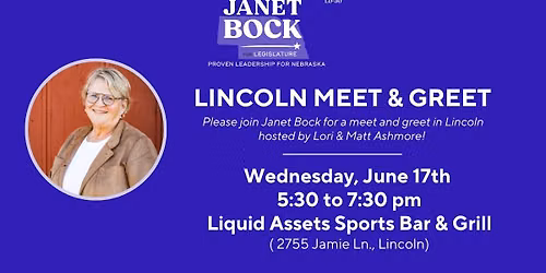 Janet Bock for LD-30 Lincoln Meet & Greet 