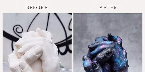 Couples Hand Casting & Fluid Paint & Sip Sat Nov 21st 6pm-9pm\n\n