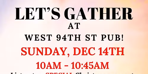 Pub Church with a Special Christmas Service