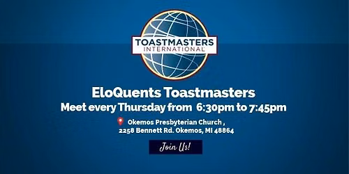 Eloquent's Toastmasters weekly meeting