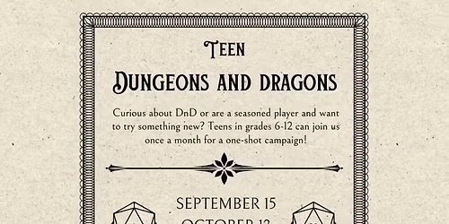 Teen Dungeons & Dragons