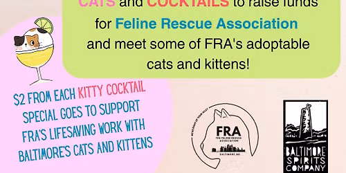 Punch & Purrs: An FRA Adoption and Fundraising Event at Baltimore Spirits Co.