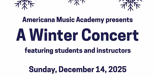 AMA Student and Teacher Winter Recital
