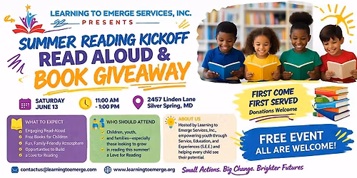 Learning to Emerge's Summer Reading Kickoff