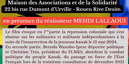 Projection\/d\u00e9bat "Kanaky-Nouvelle Cal\u00e9donie, un caillou dans la chaussure"