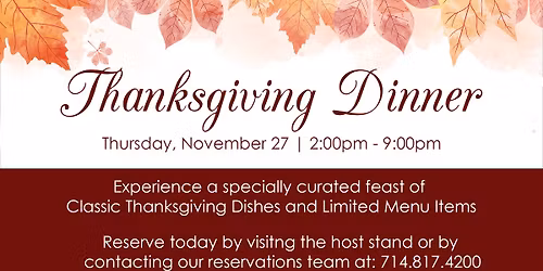 Thanksgiving Dinner at THE RANCH