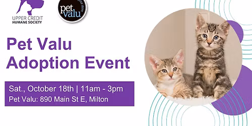 Pet Valu and UCHS adoption event