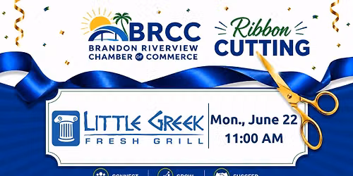 Ribbon Cutting Ceremony for Little Greek Fresh Grill Riverview!