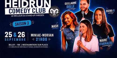 Heidrun Comedy Club - 25 et 26 septembre \u00e0 Miniac-Morvan